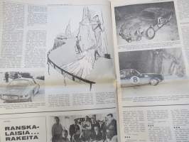 Vauhdin Maailma 1968 nr 2 sis. mm. seur. artikkelit / kuvat / mainokset; Monte Carlo ralli, Kansikuva Datsun 2000 - Hannu Mikkola, Anthony Joseph Foyt,Kymenlaakson