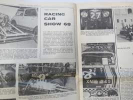 Vauhdin Maailma 1968 nr 2 sis. mm. seur. artikkelit / kuvat / mainokset; Monte Carlo ralli, Kansikuva Datsun 2000 - Hannu Mikkola, Anthony Joseph Foyt,Kymenlaakson