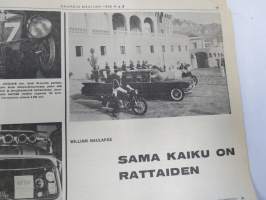 Vauhdin Maailma 1968 nr 2 sis. mm. seur. artikkelit / kuvat / mainokset; Monte Carlo ralli, Kansikuva Datsun 2000 - Hannu Mikkola, Anthony Joseph Foyt,Kymenlaakson