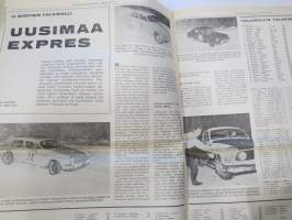 Vauhdin Maailma 1968 nr 2 sis. mm. seur. artikkelit / kuvat / mainokset; Monte Carlo ralli, Kansikuva Datsun 2000 - Hannu Mikkola, Anthony Joseph Foyt,Kymenlaakson