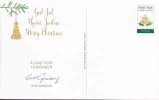 Filatelia - Ahvenanmaa - FDC -  Joulumerkkejä: Ensipäiväleimatut, postimaksu maksettu -kortilla (6 kpl)