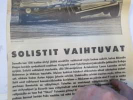 Vauhdin Maailma 1968 nr 5 sis. mm. artikkelit / kuvat / mainokse; Antti Kytölä, Sadan Auton Ajot, Eino Kalpala, XX Tulppaaniralli, Helena Suikkanen, Ford Cortina