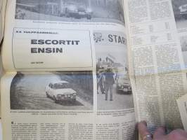 Vauhdin Maailma 1968 nr 5 sis. mm. artikkelit / kuvat / mainokse; Antti Kytölä, Sadan Auton Ajot, Eino Kalpala, XX Tulppaaniralli, Helena Suikkanen, Ford Cortina