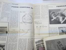 Vauhdin Maailma 1968 nr 5 sis. mm. artikkelit / kuvat / mainokse; Antti Kytölä, Sadan Auton Ajot, Eino Kalpala, XX Tulppaaniralli, Helena Suikkanen, Ford Cortina