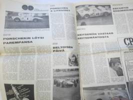 Vauhdin Maailma 1968 nr 5 sis. mm. artikkelit / kuvat / mainokse; Antti Kytölä, Sadan Auton Ajot, Eino Kalpala, XX Tulppaaniralli, Helena Suikkanen, Ford Cortina