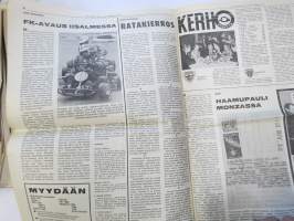 Vauhdin Maailma 1968 nr 5 sis. mm. artikkelit / kuvat / mainokse; Antti Kytölä, Sadan Auton Ajot, Eino Kalpala, XX Tulppaaniralli, Helena Suikkanen, Ford Cortina