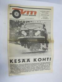 Vauhdin Maailma 1968 nr 4 sis. mm. seur. artikkelit / kuvat / mainokset; Esittelyssä Patricia Moss-Carlsson, III Napapiirin Tunturiralli, Parooni Huschke von