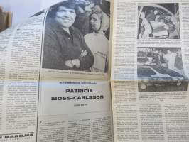 Vauhdin Maailma 1968 nr 4 sis. mm. seur. artikkelit / kuvat / mainokset; Esittelyssä Patricia Moss-Carlsson, III Napapiirin Tunturiralli, Parooni Huschke von