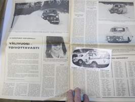 Vauhdin Maailma 1968 nr 4 sis. mm. seur. artikkelit / kuvat / mainokset; Esittelyssä Patricia Moss-Carlsson, III Napapiirin Tunturiralli, Parooni Huschke von