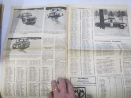 Vauhdin Maailma 1968 nr 4 sis. mm. seur. artikkelit / kuvat / mainokset; Esittelyssä Patricia Moss-Carlsson, III Napapiirin Tunturiralli, Parooni Huschke von