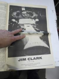 Vauhdin Maailma 1968 nr 4 sis. mm. seur. artikkelit / kuvat / mainokset; Esittelyssä Patricia Moss-Carlsson, III Napapiirin Tunturiralli, Parooni Huschke von