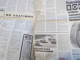 Vauhdin Maailma 1968 nr 4 sis. mm. seur. artikkelit / kuvat / mainokset; Esittelyssä Patricia Moss-Carlsson, III Napapiirin Tunturiralli, Parooni Huschke von