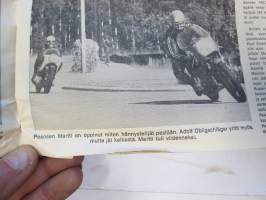 Vauhdin Maailma 1969 nr 8, sis. mm. seur. artikkelit / kuvat / mainokset; Brian Redman, Imatran Grand Prix, Escort-eliittimme Ruotsissa, Watkins Glen, Kuukauden