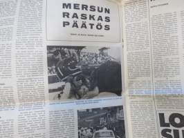 Vauhdin Maailma 1969 nr 8, sis. mm. seur. artikkelit / kuvat / mainokset; Brian Redman, Imatran Grand Prix, Escort-eliittimme Ruotsissa, Watkins Glen, Kuukauden