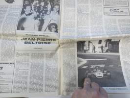 Vauhdin Maailma 1969 nr 6, sis. mm. seur. artikkelit / kuvat / mainokset; Jean-Pierre Beltoise, Kuukauden profiili - Heikki Liedes, Pääsorsa Lusenius, Tapio