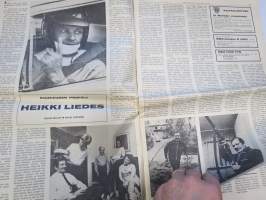 Vauhdin Maailma 1969 nr 6, sis. mm. seur. artikkelit / kuvat / mainokset; Jean-Pierre Beltoise, Kuukauden profiili - Heikki Liedes, Pääsorsa Lusenius, Tapio