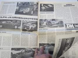 Vauhdin Maailma 1969 nr 6, sis. mm. seur. artikkelit / kuvat / mainokset; Jean-Pierre Beltoise, Kuukauden profiili - Heikki Liedes, Pääsorsa Lusenius, Tapio