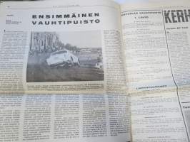 Vauhdin Maailma 1966 nr 7 -mm. Kuukauden profiili Jack Brabham Maailmanmestaruuden voi saavuttaa työntäenkin, Jyväskylän suurajot Timo ja Tomi tosimiellä, Mini