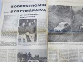 Vauhdin Maailma 1966 nr 11 -mm. Rata-ässän rallivauhtia, Ruiskeita suoraan suoneen 5r, Tirkistelyä taustapeiliin Hannu Mikkola Simo Lampinen Raimo Kossila Antti