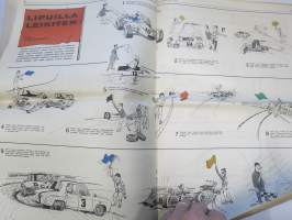 Vauhdin Maailma 1966 nr 11 -mm. Rata-ässän rallivauhtia, Ruiskeita suoraan suoneen 5r, Tirkistelyä taustapeiliin Hannu Mikkola Simo Lampinen Raimo Kossila Antti