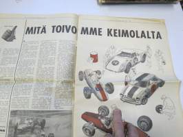 Vauhdin maailma 1966 nr 5, sis. mm. seur. artikkelit / kuvat / mainokset; Mitä toivomme Keimolalta, Suuntana Artukainen - sata autoa ja risat, Ruissalon rataa ja