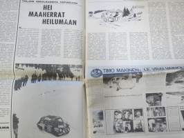 Vauhdin maailma 1966 nr 2, sis. mm. seur. artikkelit / kuvat / mainokset; Ranskalaislehti Monte Carlon jälkeen Timo Mäkinen Le Vrai Vainqueur, Timo Mäkisen