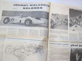 Vauhdin maailma 1966 nr 10, sis. mm. seur. artikkelit / kuvat / mainokset;Angliat ja Cooperit ratkotaan Englannin  vakioautomestaruus, Johnny Walkerin nelonen