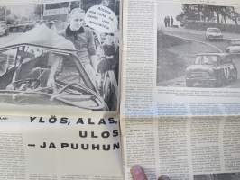 Vauhdin maailma 1966 nr 8, sis. mm. seur. artikkelit / kuvat / mainokset; Oma Alfa paras Alfa, Uusi rata Hämeenlinnaan Ahvenisto tekee autuaaksi, BMW Belgiassa