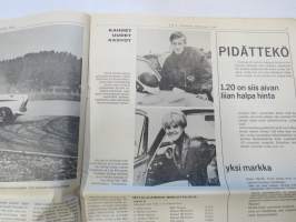 Vauhdin maailma 1966 nr 8, sis. mm. seur. artikkelit / kuvat / mainokset; Oma Alfa paras Alfa, Uusi rata Hämeenlinnaan Ahvenisto tekee autuaaksi, BMW Belgiassa
