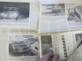 Vauhdin Maailma 1966 nr 1, sis. mm. seur. artikkelit / kuvat / mainokset; Monte Carlon rallin ja sen valokiista - eli miksi Timon ja Raunon ajo hylättiin,