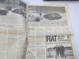 Vauhdin Maailma 1966 nr 1, sis. mm. seur. artikkelit / kuvat / mainokset; Monte Carlon rallin ja sen valokiista - eli miksi Timon ja Raunon ajo hylättiin,