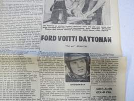 Vauhdin maailma 1965 nr 3, Jääsota Fiat Abarth / Leo Kinnunen, Pekka Keskitalo, Hankiralli, Ford voitti Daytonan, Porsche 904 &amp; 911, FK Mikroautot, Olle Bromark...