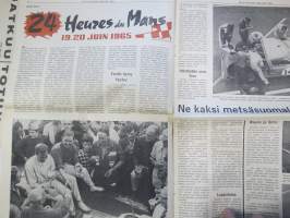 Vauhdin maailma 1965 nr 6, sis. mm. seur. artikkelit / kuvat / mainokset; Clark - Chapman - Ford - Indyn kolme suurta, Jouko Valli, Moottorirata Turkuun...