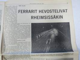 Vauhdin maailma 1965 nr 6, sis. mm. seur. artikkelit / kuvat / mainokset; Clark - Chapman - Ford - Indyn kolme suurta, Jouko Valli, Moottorirata Turkuun...
