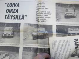 Vauhdin maailma 1965 nr 7, sis. mm. seur. artikkelit / kuvat / mainokset; Hullun hommaa - Timo Mäkinen &amp; Pekka Keskitalo, Coupe des Alpes, Alppiralli, Jim Clark,