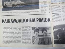 Vauhdin maailma 1965 nr 7, sis. mm. seur. artikkelit / kuvat / mainokset; Hullun hommaa - Timo Mäkinen &amp; Pekka Keskitalo, Coupe des Alpes, Alppiralli, Jim Clark,