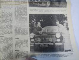 Vauhdin maailma 1965 nr 7, sis. mm. seur. artikkelit / kuvat / mainokset; Hullun hommaa - Timo Mäkinen &amp; Pekka Keskitalo, Coupe des Alpes, Alppiralli, Jim Clark,