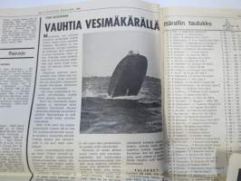 Vauhdin maailma 1965 nr 7, sis. mm. seur. artikkelit / kuvat / mainokset; Hullun hommaa - Timo Mäkinen &amp; Pekka Keskitalo, Coupe des Alpes, Alppiralli, Jim Clark,