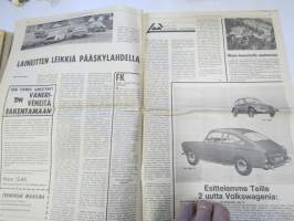 Vauhdin maailma 1965 nr 7, sis. mm. seur. artikkelit / kuvat / mainokset; Hullun hommaa - Timo Mäkinen &amp; Pekka Keskitalo, Coupe des Alpes, Alppiralli, Jim Clark,