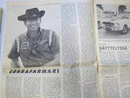 Vauhdin maailma 1965 nr 8, sis. mm. seur. artikkelit / kuvat / mainokset; Länsiraudat ja Itäharju, Cobrafarmari Carrol Shelby ja Cobra Daytona Coupé,