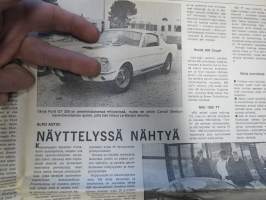 Vauhdin maailma 1965 nr 8, sis. mm. seur. artikkelit / kuvat / mainokset; Länsiraudat ja Itäharju, Cobrafarmari Carrol Shelby ja Cobra Daytona Coupé,