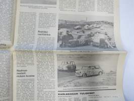 Vauhdin maailma 1965 nr 8, sis. mm. seur. artikkelit / kuvat / mainokset; Länsiraudat ja Itäharju, Cobrafarmari Carrol Shelby ja Cobra Daytona Coupé,