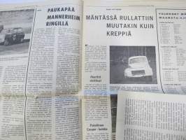 Vauhdin maailma 1965 nr 8, sis. mm. seur. artikkelit / kuvat / mainokset; Länsiraudat ja Itäharju, Cobrafarmari Carrol Shelby ja Cobra Daytona Coupé,