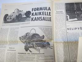 Vauhdin maailma 1965 nr 8, sis. mm. seur. artikkelit / kuvat / mainokset; Länsiraudat ja Itäharju, Cobrafarmari Carrol Shelby ja Cobra Daytona Coupé,