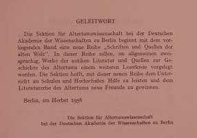 Metamorphosen  oder Der Goldene Esel. (Keräilyharvinaisuudet, antiikin romaanit, yhteiskuntakuvaus, fantasia, maagiset elementit)