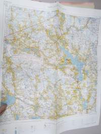 Ikaalinen - Suomen taloudellinen kartta 1954, näkyy mm. Jämijärvi, osia Parkano, Viljakkala, Lavia, Suodenniemi, Hämeenkyrö