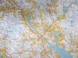 Ikaalinen - Suomen taloudellinen kartta 1954, näkyy mm. Jämijärvi, osia Parkano, Viljakkala, Lavia, Suodenniemi, Hämeenkyrö