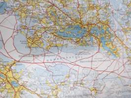 Ikaalinen - Suomen taloudellinen kartta 1954, näkyy mm. Jämijärvi, osia Parkano, Viljakkala, Lavia, Suodenniemi, Hämeenkyrö