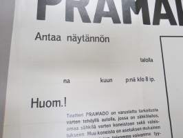 Elokuvateatteri Pramado antaa näytöksen + tanssiorkesteri -elokuvajuliste