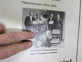 Elokuvateatteri Pramado antaa näytöksen + tanssiorkesteri -elokuvajuliste